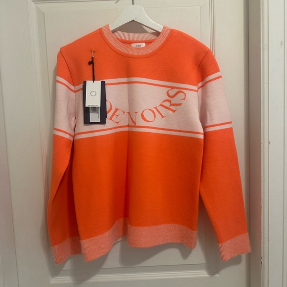 C De Noirs Women's New York orange Knit Sweater size small - Picture 2 of 4
